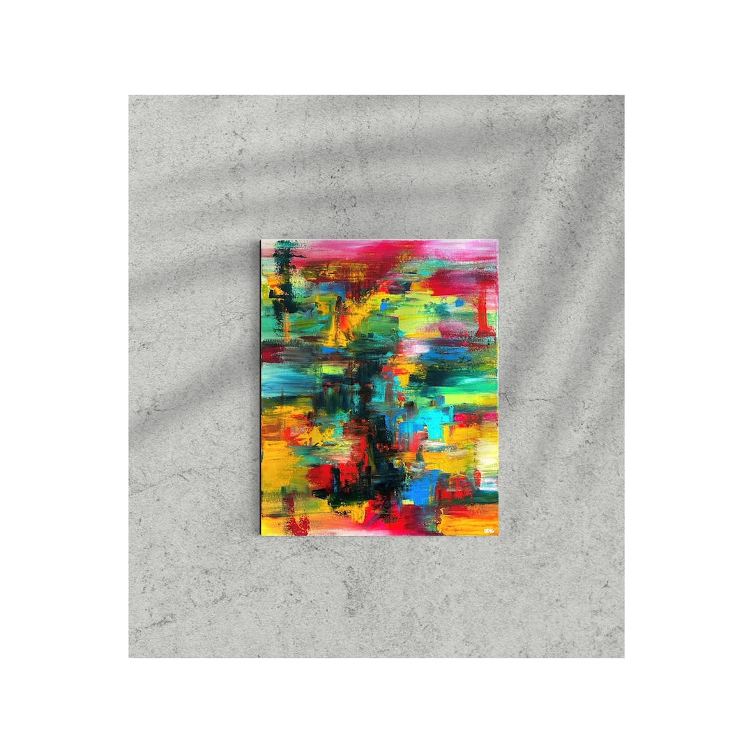 16x20 Wall Art Acrylic Painting Abstract Canvas Original Etsy