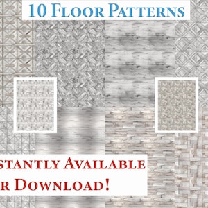 10 Printable Dollhouse Floor Patterns Digital Download 1 12 Scale Whitewash Floor Miniature Dollhouse Seamless Patterns Aesthetic Flooring