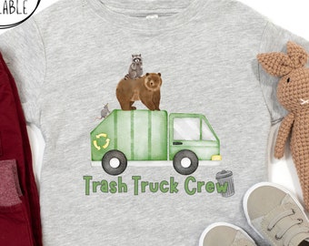 Toddler Garbage Truck T-Shirt: Garbage Truck Crew, Kids Garbage Truck T Shirt, Toddler Garbage Truck T-Shirt, Infant Garbage Truck Tee