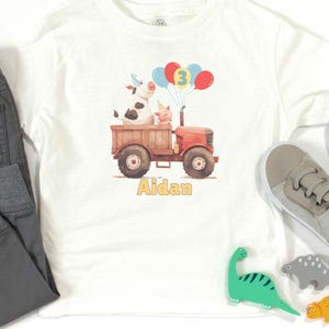 Personalized Toddler Farm Animal Birthday T-Shirt, Oink Moo I&#39;m Two, Farm Birthday, Barnyard Birthday, Farm Animal Tee, Farm Birthday Party