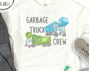 Toddler Garbage Truck T-Shirt, Kids Garbage Truck Shirt, Gift For Toddler Boy Birthday, Toddler Truck Shirt, Trash Day Tee, Trash Bash Tee