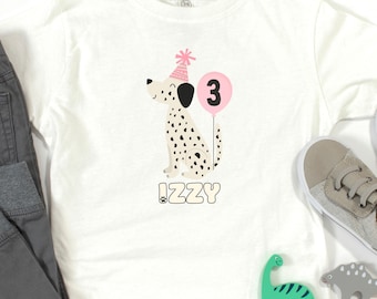 Personalized Toddler Puppy Dog Birthday Tee, Kids Let's Pawty Shirt, Kid Dog Birthday Tee, Let's Paw-ty Birthday Shirt, Bad TWO The Bone Tee