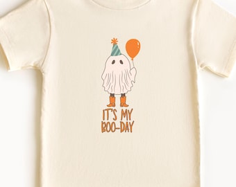 Toddler Halloween Birthday Tee: It's My Boo-Day, Kids Halloween Birthday Shirt, Boo Is Two T-Shirt