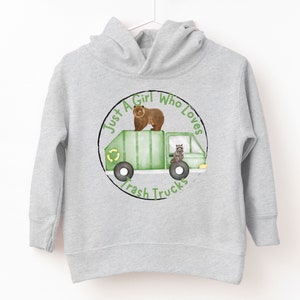 Toddler Garbage Truck Hoodie and Long Sleeve T-Shirt, Toddler Girl Garbage Truck Hoodie, Girls Garbage Truck Shirt, Garbage Truck Sweatshirt image 1