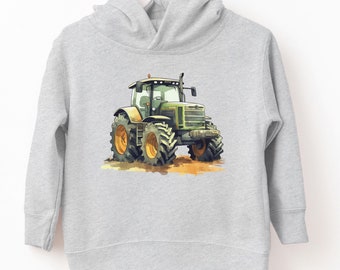 Kids' Tractor Pullover Fleece Hoodie, Toddler Boy Gift, Toddler Clothes, Tractor Sweatshirt, Kids Tractor Hoodie, Farm Hoodie