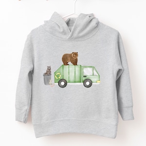 Toddler Garbage Truck Long Sleeve Tee and Hoodie, Garbage Truck Hoodie, Garbage Truck Shirt, Kid Garbage Truck Sweatshirt, Garbage Truck Tee