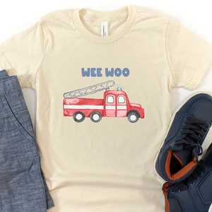 Toddler Fire Truck T-Shirt, Kids Fire Truck Shirt, Fire Truck Shirt, Toddler Fire Engine Tee, Gift For Toddler Boy, Fire Truck Birthday Tee