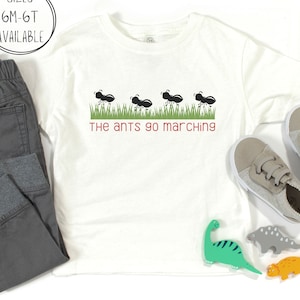 The Ants Go Marching Toddler T-Shirt, Kids The Ants Go Marching Shirt, The Ants Go Marching Birthday, Toddler Ant T Shirt, Toddler Boy Tee