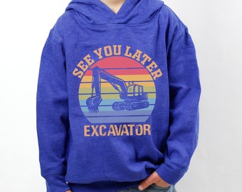 Toddler Excavator Hoodie and Long Sleeve Shirt, Kid Excavator Sweatshirt, Excavator Hoodie, Kid Excavator Long Sleeve Shirt, Excavator Tee