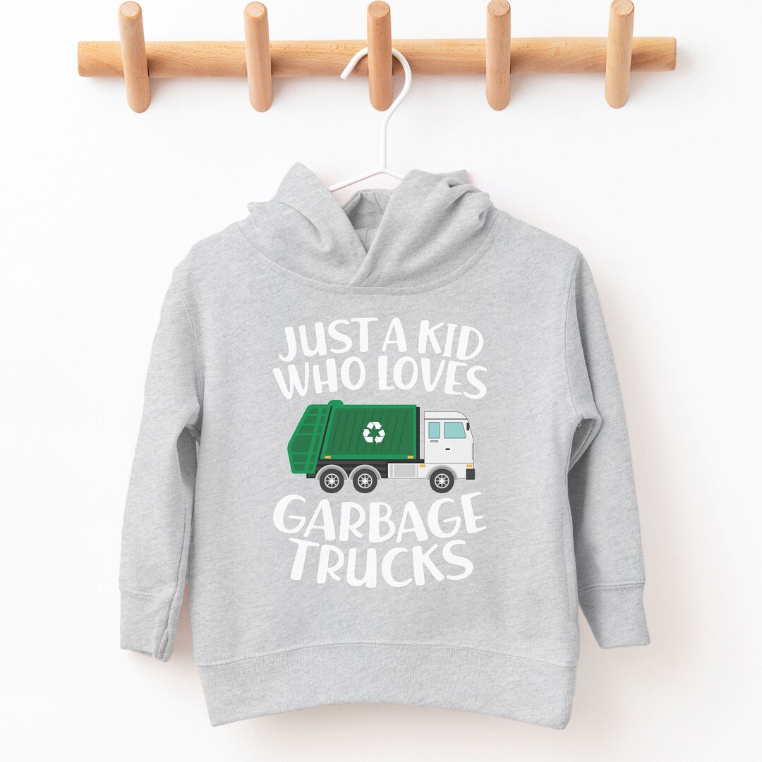 Toddler Garbage Truck Hoodie and Long Sleeve Shirt, Toddler Garbage