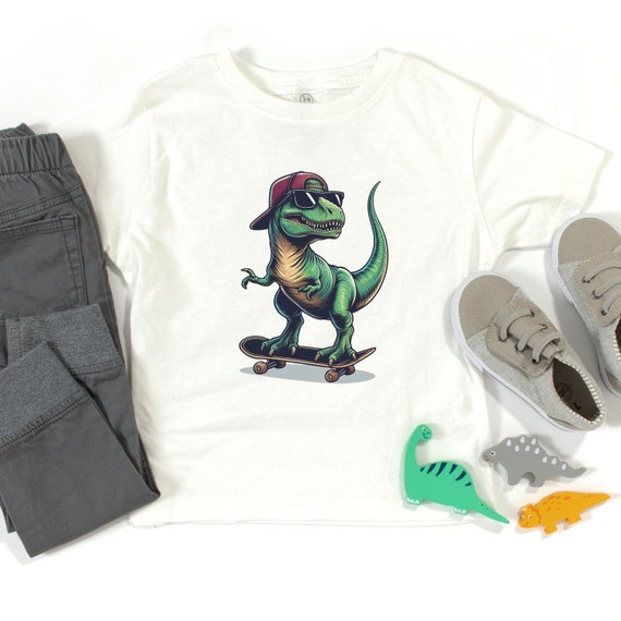 Skate T-Rex Skateboarding Dinosaur Shirt For Adults And Kids Skate T-Rex Skateboarding Dinosaur Shirt For Adults And Kids