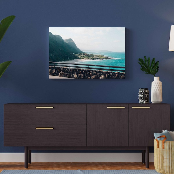 Mockup Canvas 36x24 One Horizontal Living Room / Canvas Mockup for Artwork / JPG PSD Smart Object