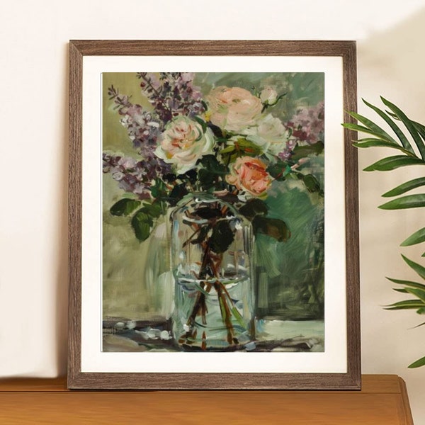 Still Life Flower Painting Vintage French Wall Art Bedroom Decor PRINTABLE Download Printable Wall Art