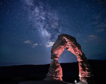 Delicate Arch Milky Way Photography Print (Digital Download)