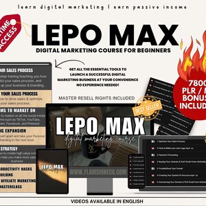 Lepo Digital Marketing Course (Original Version 1) + LEPO MAX - Digital Marketing Video Course - Master Resell Rights - MRR