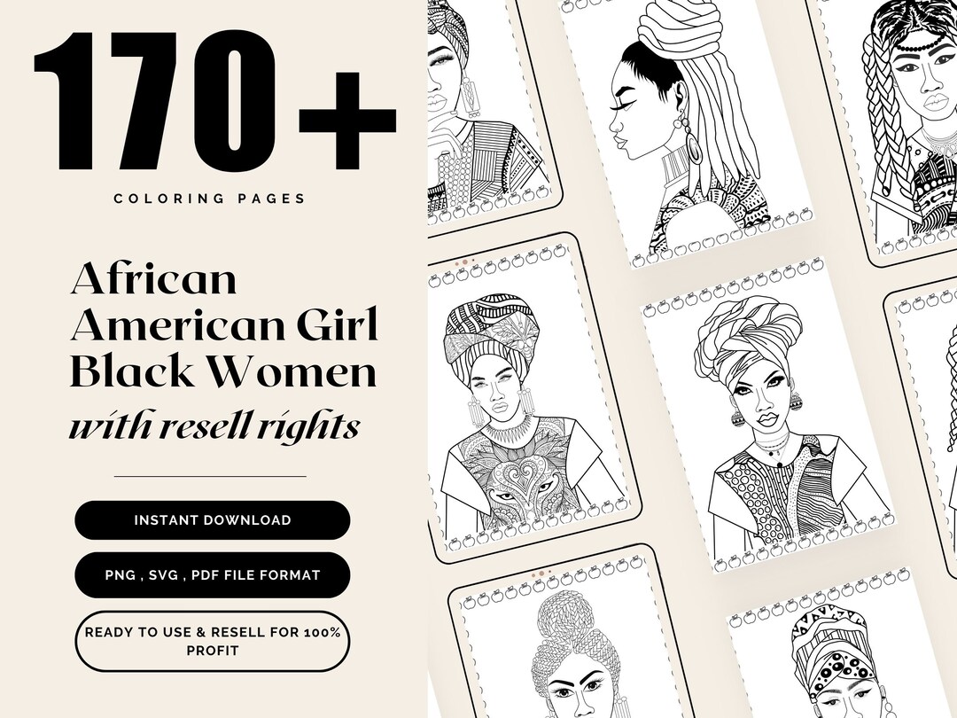 170 African Girl Black Women Coloring Pages,adult & Kids Coloring Books ...