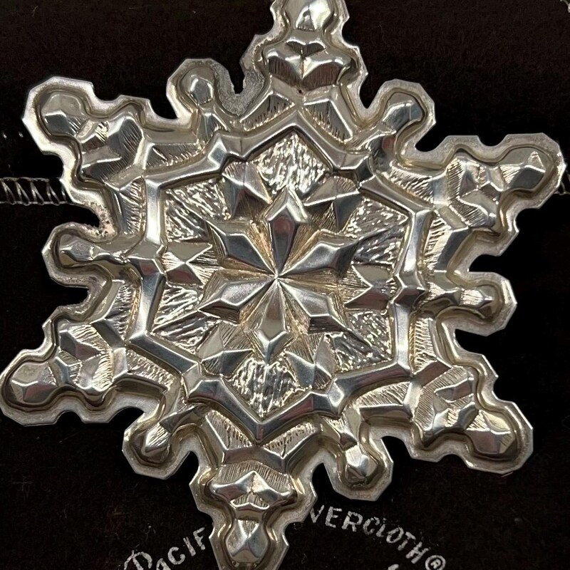 Silver Snowflake Ornament - Etsy