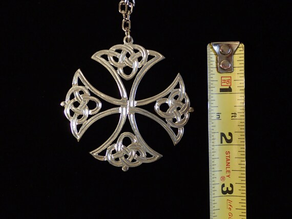 Vintage Reed and Barton Celtic Cross pendant/orna… - image 5