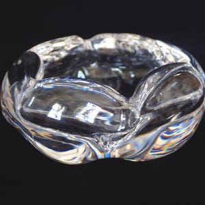Vintage Orrefors Glass bowl/trinket holder. Signed