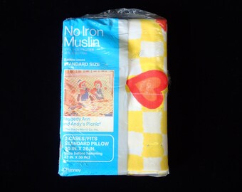 Raggedy Ann and Andy Pillowcases. Set of 2. Never Used.