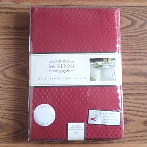 Vintage McKenna microfiber tablecloth. 70 X 120 inches.