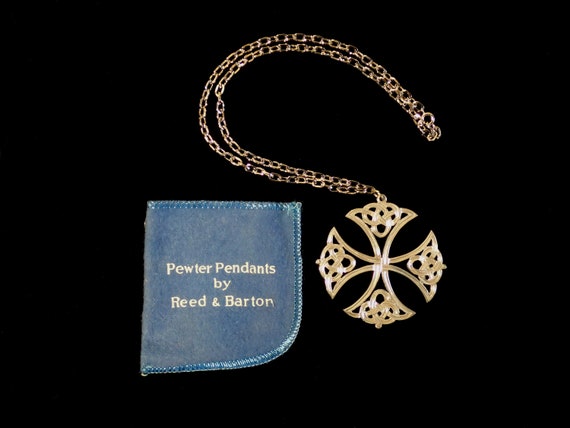 Vintage Reed and Barton Celtic Cross pendant/orna… - image 2