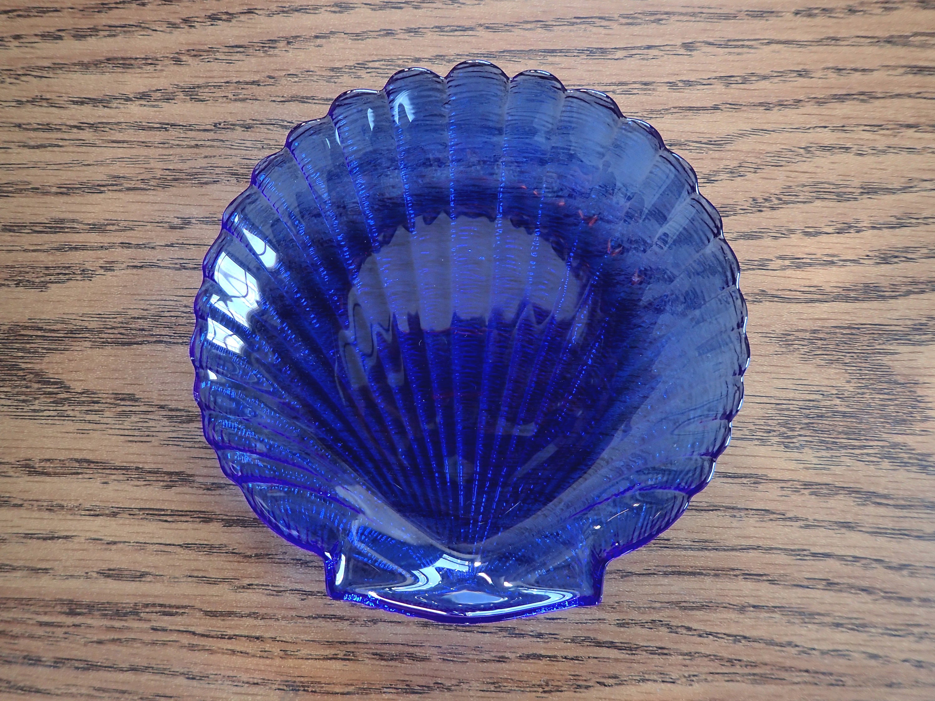 Cobalt Shell Vintage Scallop Shell/sea Shell Cobalt Blue Plates 5.5