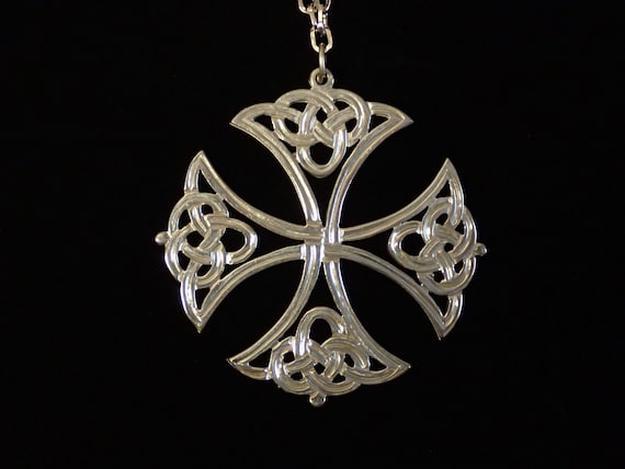 Vintage Reed and Barton Celtic Cross pendant/orna… - image 1
