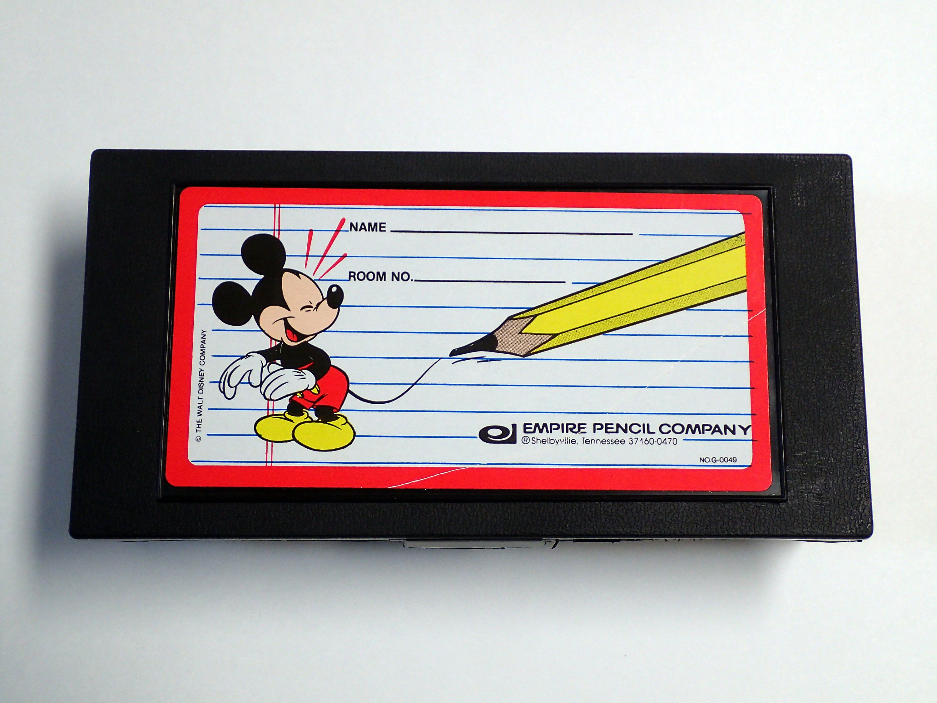 Vintage Disney Mickey Mouse Pen Pencil Holder Pouch Collectible Memorabilia  Used