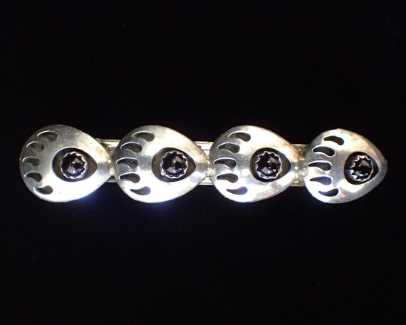 Vintage barrette black and - Gem