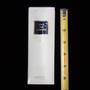 Rare Vintage 60 Milliliter EAU VIA LANVIN perfume. New Old Stock, in original unopened box.