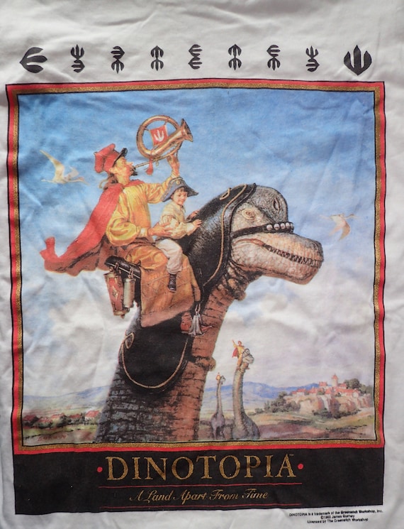 恐竜 映画 ビンテージ Tシャツ 90s DINOTOPIA ディノトピア L Vintage Dinotopia Tshirt. Size X Large. Never Worn, Still