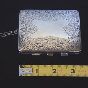 Antique Silver compact purse. Coin purse.