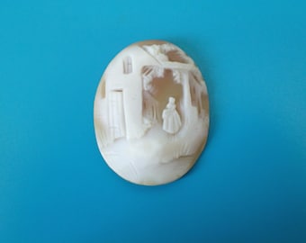 Antique Hand Carved Shell Cameo