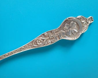 Antique Sterling William Jennings Bryan Souvenir Spoon with Swastika