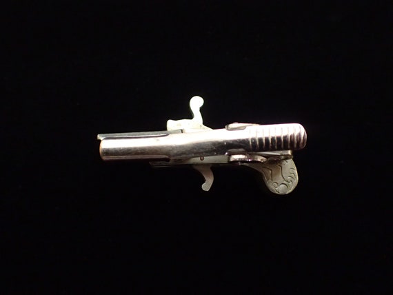 Vintage pistol tie clip, flintlock tie clip. - image 7