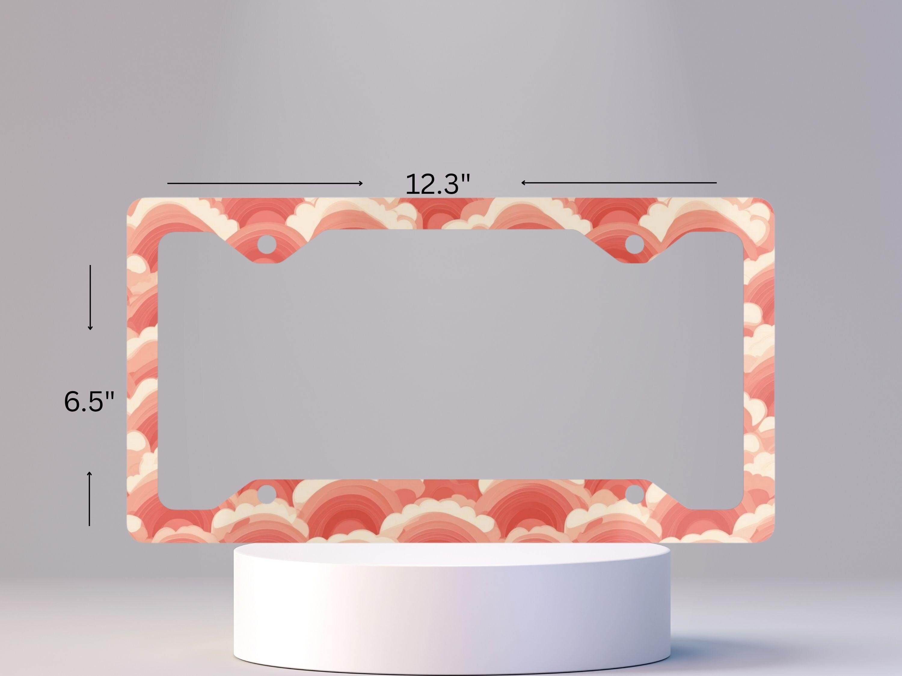 Pink License Frame License Plate Frame, Pink Wave Car Accessory, Car Decor Gift - Etsy