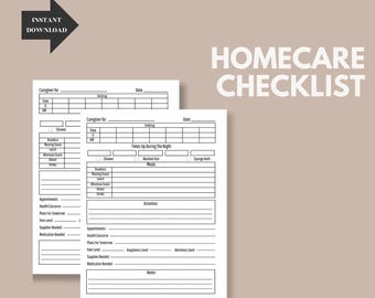 Ifyllbar vårdgivares dagliga loggbok: Checklista för äldreomsorg i hemmet (PDF)