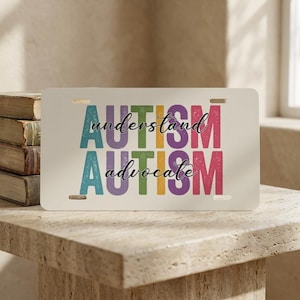 Plaque d'immatriculation de sensibilisation à l'autisme, accessoire de voiture