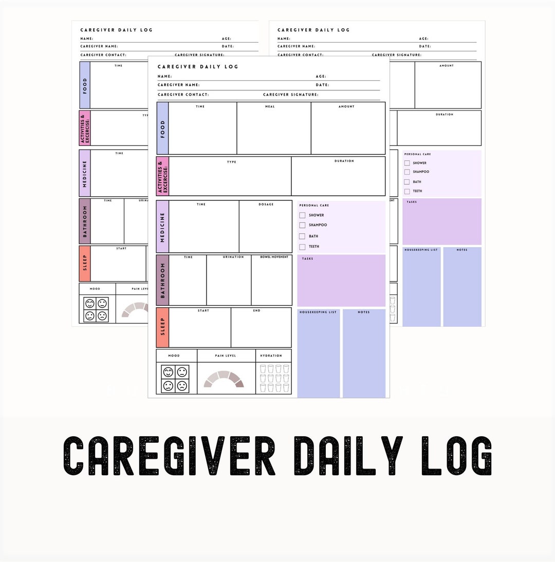 Printable Caregiver Daily Log Sheet - Il 1080xN.6269809905 Ndm1 