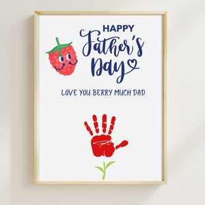 Vatertag Handabdruck Handwerk | Vatertag Handabdruck Printable | Diy Vatertagskarte | Baby Handabdruck