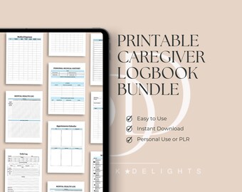 Printable Caregiver Logbook: Family Medical Binder (PDF)