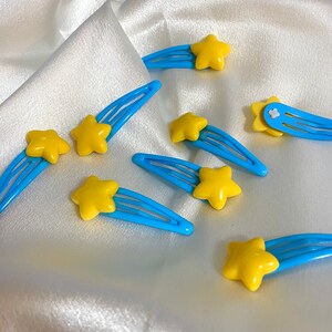 Jelly Star Hair Clips - pastel - cute - accessories - decor - y2k - 90's style