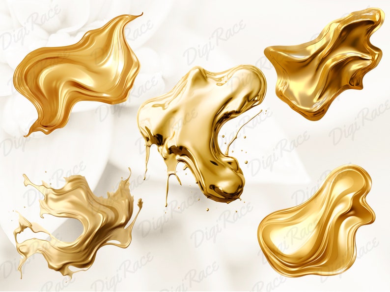 Clip Art Gold Splash Png Abstract Clip Art on Transparent Background ...