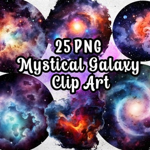 Clip Art Galaxy 300 DPI Free Commercial Use Transparent Background celestial clipart bundle png graphic design nebula starry night space art