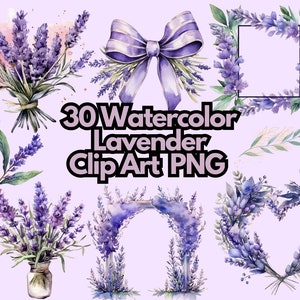 Aquarell Lavendel Clip Art Kommerzielle Nutzung PNG Clip Art Blumen Rahmen Clipart Lila Grenzen Clip art Transparenten Hintergrund Clip Art PNG