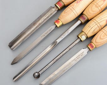 5 brocas de husillo oblicuo HSS vintage de Robert Sorby, Sheffield, Inglaterra, para torneado de madera, cuencos, herramientas de torneado