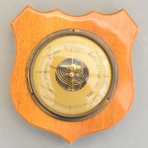 Vintage FOREIGN Aneroid Shield Wall Barometer - Etsy