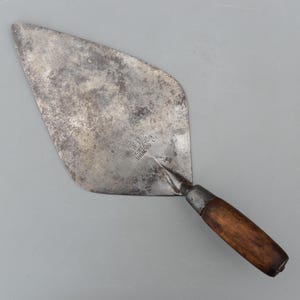 Cazzuola da muratore vintage rara BRADES WHS Hunt & Sons Inghilterra da 10 pollici per muratori