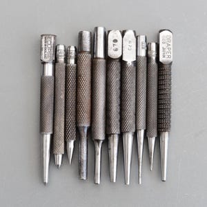 Set 10 Vintage Eclipse Moore Wright Draper England Locher in der Mitte